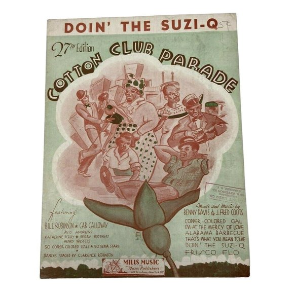 "Doin' the Suzi-Q" Cotton Club Parade Sheet Music Benny Davis and J. Fred Coots - Picture 1 of 3